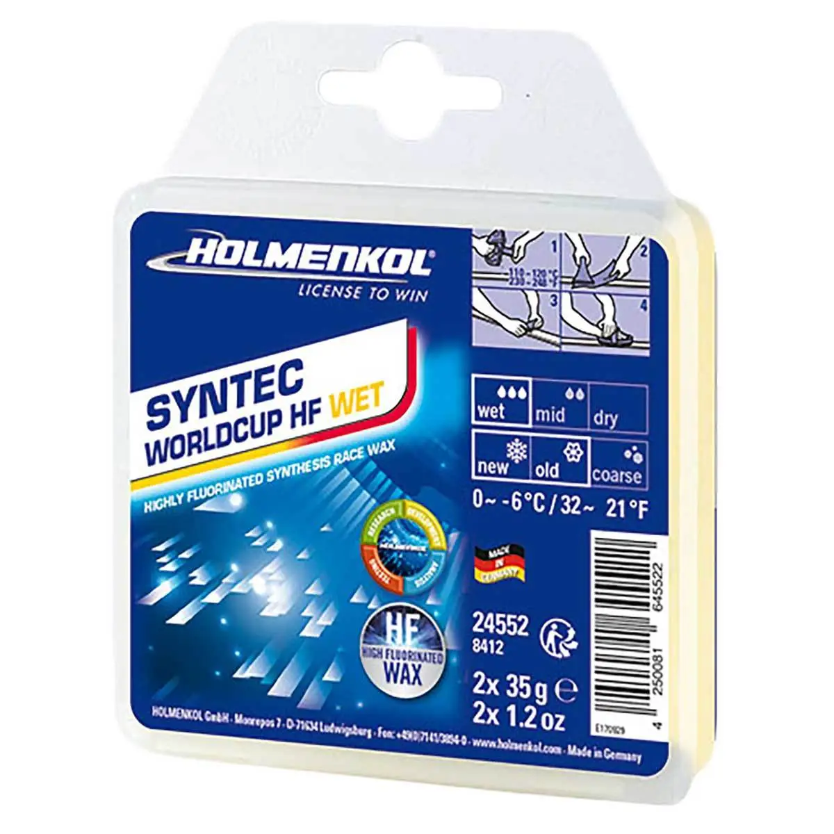Holmenkol Syntec WorldCup HF 2.0 Wet 2x35 Gram